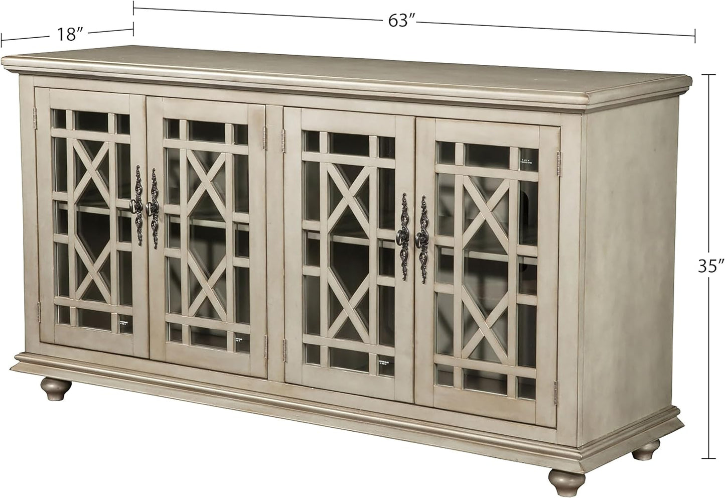 Martin Svensson Home Marche 63" TV Stand, Antique Silver