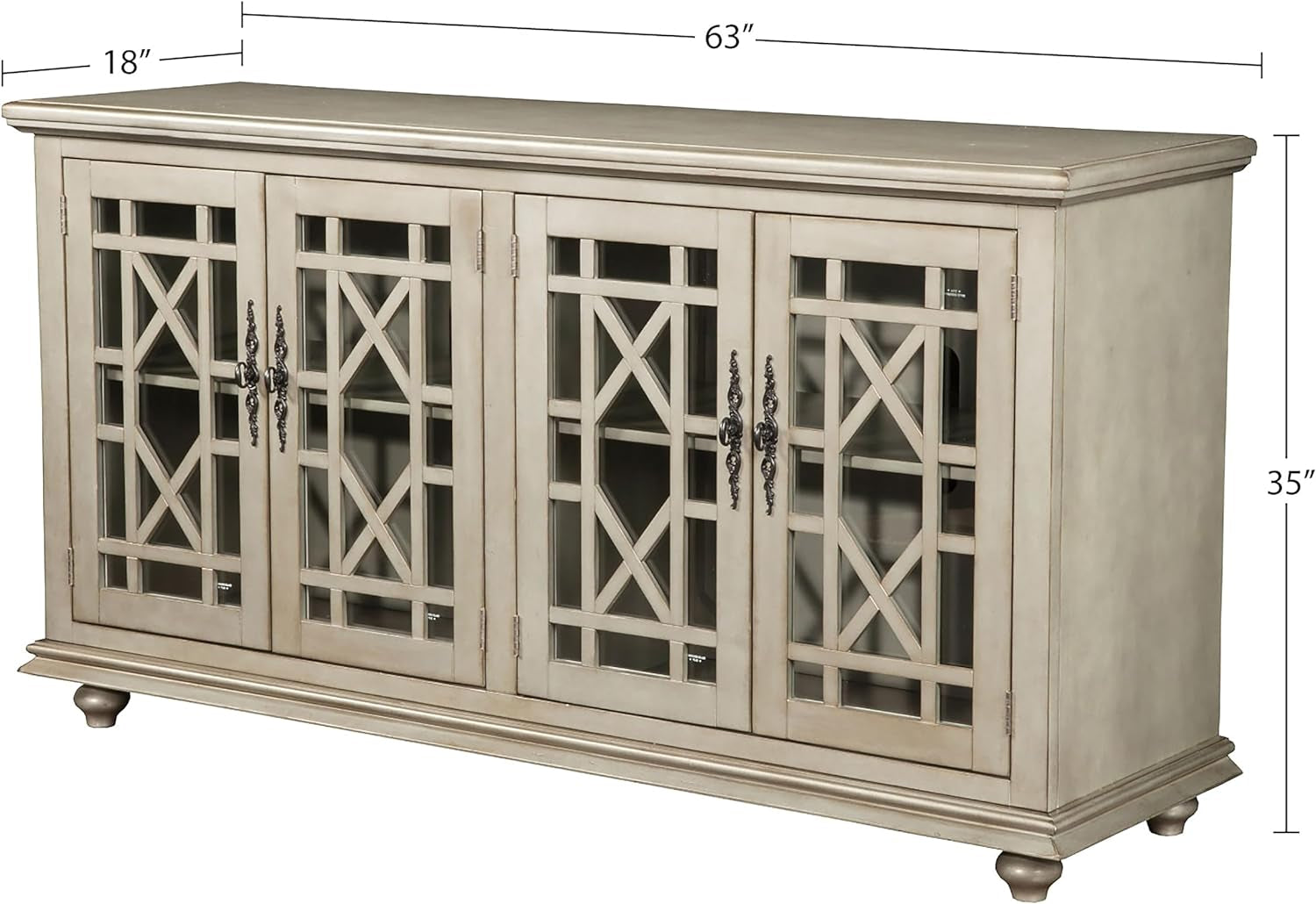 Martin Svensson Home Marche 63" TV Stand, Antique Silver